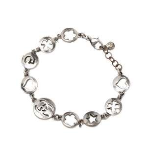 Chanel Cc Logo Bracelet Silver-Tone #256729C70B